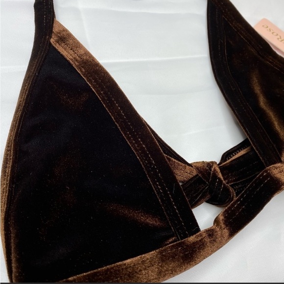 CHLOE ROSE brown velvet bikini top - Picture 3 of 12